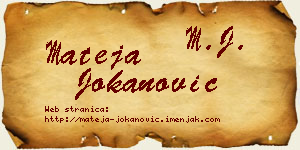Mateja Jokanović vizit kartica